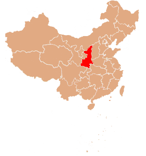 陝西省位置ガイド地図